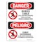 Signmission OSHA Danger, Buried Cable Call Before Digging Bilingual, 14in X 10in Decal, OS-DS-D-1014-VS-1743 OS-DS-D-1014-VS-1743 - alternate 1